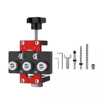 3 в 1 Дюбель Jig Drill Kit Punch Locator Простая установка Деревообработка Мебель Плотницкие работы Самостоятельная