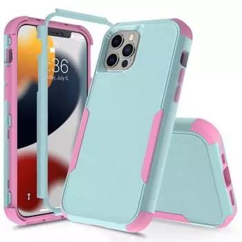 3 в 1 гибридный противоударный защитный чехол для телефона для Iphone 14 13 11 12 Pro Max Mini Xr X Xs Max 6 6s 7 8 Plus трехслойный хит цвета For iPhone 11 Pro зелёный