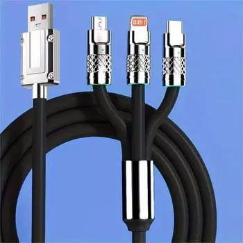 3 в 1 кабель быстрой зарядки типа C для iPhone, кабель для зарядки для Samsung Huawei Xiaomi Phone 1.2m