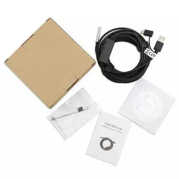 3-в-1 USB2.0 Micro USB Type-C Эндоскопическая инспекционная бороскопическая камера HD 5,5 мм Встроенная 6 регулируемых
