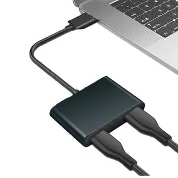 3 в 1 USB док-станция концентратор 5 Гбит / с адаптер USB 3.0 к двойному HDMI-совместимому конвертеру для телефона TV многопортовый видеоадаптер