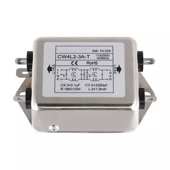 3A1020A Сетевой фильтр с двухсекционной конструкцией для эффективной фильтрации шумов CW4L2-3A-T