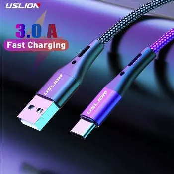 3A USB Type C кабель провод для Samsung S24 S23 Xiaomi mi 14 мобильный телефон быстрая зарядка USB C кабель зарядное устройство Type-C кабели Micro USB 0.5M