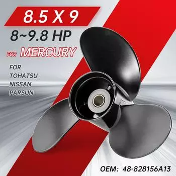 3B2W64517-1 морской гребной винт для Tohatsu Mercury 8hp 9,8hp 8,5*9 подвесной винт из алюминиевого сплава 3 лезвия 12 шлицевая часть двигателя