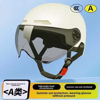 3C Certified Men s and Women s Adult Children Bicycle Safety Helmet Electric Bicycle Motorcycle Half Helmet with Goggles