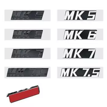 3D ABS буквы MK5 MK6 MK7 MK7.5 эмблема для VW volkswagen GOLF автомобильная решетка кронштейн значок наклейка глянцевый черный, серебристый цвет Glossy black