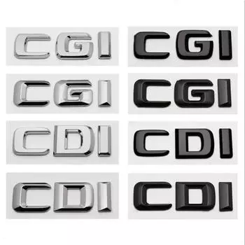 3D ABS CDI CGI логотип с буквами, наклейка на задний багажник автомобиля для C200 C220 W204 W205 E220 E200 E250 W211, эмблема, значок, аксессуары CDI-Silver-A