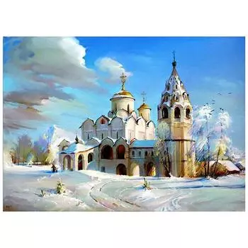 3D Алмазная вышивка Картина Вышивка крестом Круглый горный хрусталь Картина Церковь Full Round 20x25CM