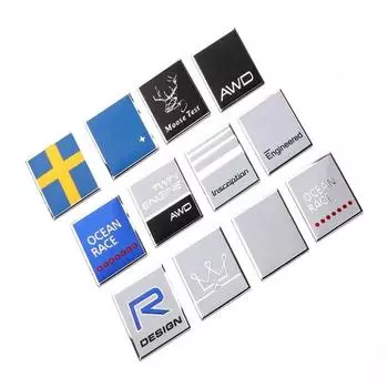 3D алюминиевая тонкая наклейка RDESIGN Polestar AWD Ocean Race эмблема Швеция корона значок для XC60 XC90 XC40 V40 V60 V90 S60 S90 наклейка на автомобиль 1