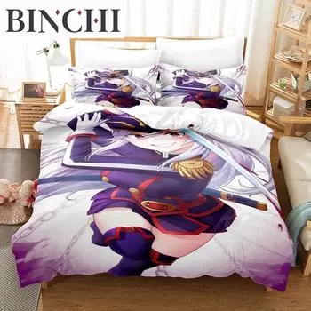 3D Anime Chained Soldier Bedding Set Single Twin Full Queen King Size Bed Set Adult Boys Bedroom Duvet cover Sets Home Textiles EU single(135x200cm)
