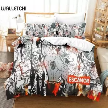 3D Anime Escanor The Seven Deadly Sins Bedding Set Single Twin Full Queen King Size Bed Set Adult Kid Bedroom Duvetcover Sets 70x133cm 2pcs