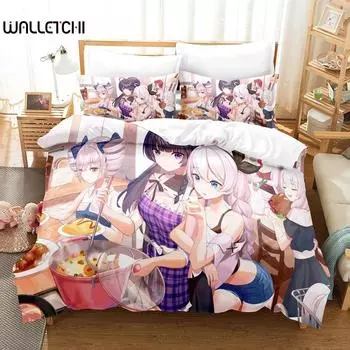 3D аниме Honkai Impact 3rd комплект постельного белья с принтом, декоративный пододеяльник, комплект постельного белья, пододеяльник для дома, домашний текстиль 70x133cm 2pcs