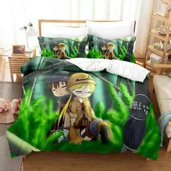 3D Anime Made in Abyss Bedding Sets Duvet Cover Set With Pillowcase Twin Full Queen King Bedclothes Bed Linen For Home Textiles 70x133cm 2pcs