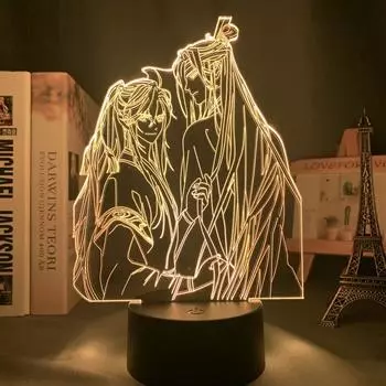 3d аниме свет BL Mo Dao Zu Shi лампа для декора спальни сенсорный датчик красочный светодиодный ночник лампа Mo Dao Zu Shi Lan Zhan