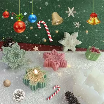 3D Art УФ-эпоксидная снежинка, форма для изготовления мыла, свеча, рождественская форма, силиконовые формы