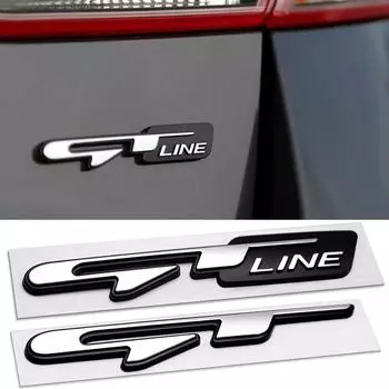 3D автомобильный дизайн GT line, крыло, задний багажник, эмблема, наклейка для Peugeot, Kia K9 Forte Ceed Cerato RIO K3 K5, аксессуары