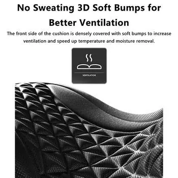 3D Car Seat Cover Breathable Auto Seat Cushion Convex Design for Heat Dissipation Sweatproof Universal Auto Chair Mat Pad чёрный