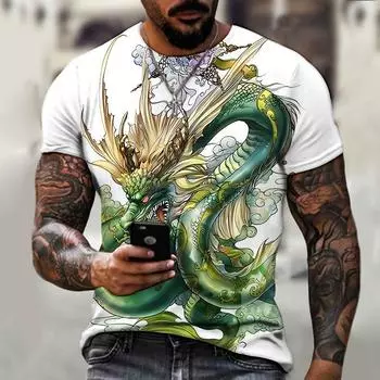 3D цифровая печать Faucet Series Printed Summer Casual Round Neck Youth Football S