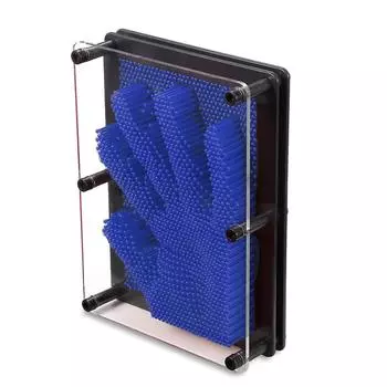 3D Clone Pin Art Toy Pin Hand Sculpture Needle Toy Plastic Hand Print Model Toy for Kids Adults