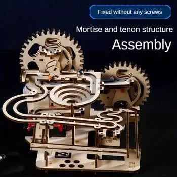 3D деревянная головоломка - DIY механические трекболы обучающая головоломка для взрослых хаки 1pc