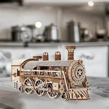3D деревянная головоломка модель паровоза строительные игрушки представляет головоломку сборка игрушки для