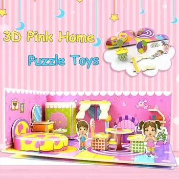 3D DIY головоломка головоломка игрушки для детей Архитектура Дети Принцесса Спальня головоломка Детские игрушки Раннее обучение Образовательные детские подарки