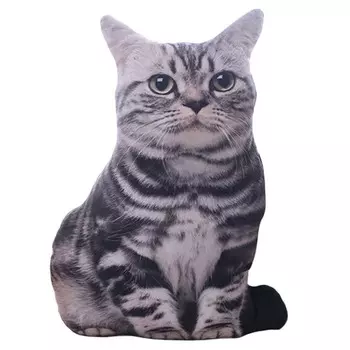 3D фигурки кошек подушки мягкие имитация кошки форма подушки диван украшения декоративные подушки мультфильм плюшевые игрушки друзья дети подарки
