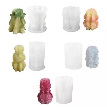 3D Flower Silicone Mold for DIY Soap Plaster Ornament Cake Fondant X3UC