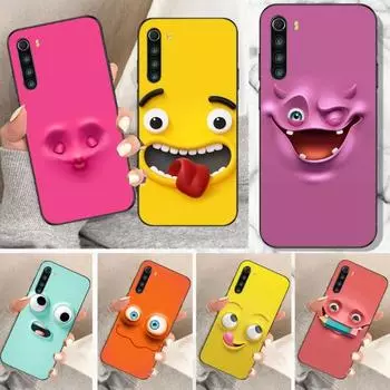 Чехол для телефона с 3D-изображением забавного лица для Xiaomi Redmi Note 11 10 9T 8 7 Pro Redmi 10 9 9A 9C 8 7 6, мягкий черный чехол для телефона Redmi Note11-11S 4G