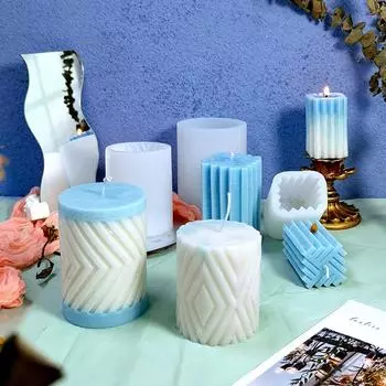 3D Gear Pillar силиконовая форма для свечей многофункциональная кристаллическая эпоксидная смола литейная форма для самостоятельной ручной работы автомобильная ароматерапия 189