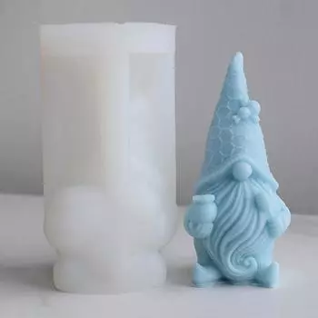 3D гномы Санта-гном силиконовая форма для гипсовой эпоксидной смолы форма для изготовления ароматических свечей украшения для домашнего стола