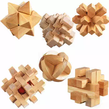 3D-головоломка-головоломка из деревянного куба 7cm,8cm,7.5cm бежевый