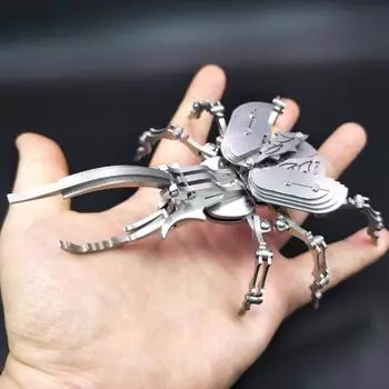 3D головоломка мультфильм жук металлическая модель строительные наборы для взрослых механические животные головоломка DIY сборка игрушка детский подарок