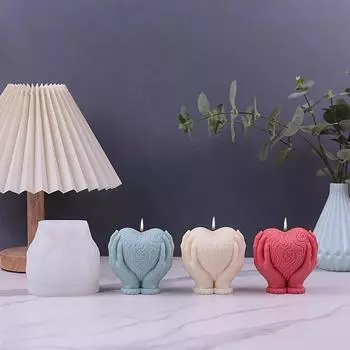 3D Hand Hold Love Candle Silicone Form DIY Handmade Valentine Decor Heart Relief Pattern Craft Making Гипсовые формы для шоколада