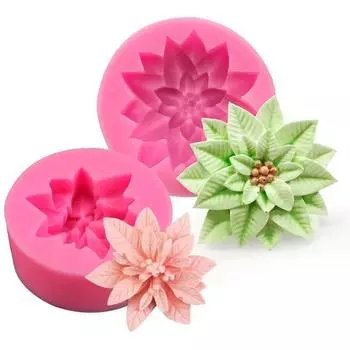 3D Holly Leaf силиконовая форма для выпечки торта рождественское украшение шоколадное мыло красный фруктовый цветок форма для помадки кухонные инструменты для выпечки