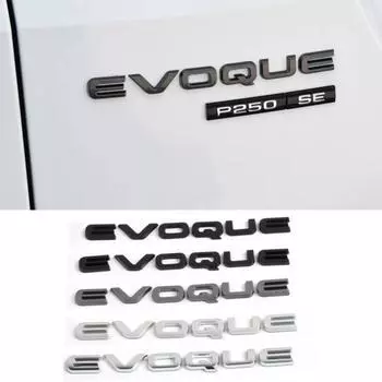 3D хромированный черный ABS EVOQUE с буквами, эмблема заднего багажника автомобиля, значок, наклейка, наклейки для L/and R/ange R/over EVOQUE, аксессуары для авто стайлинга A