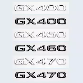 3D хромированный глянцевый черный ABS буквы номер GX400 GX460 GX470 эмблема для багажника автомобиля Lexus логотип значок наклейка glossy black