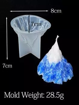 3D Iceberg Volcano Snow Mountain силиконовая форма для изготовления свечей, инструменты для самостоятельного изготовления мыла из смолы, кристалла, льда, домашний декор