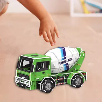 3D картонные модели автомобилей наборы DIY пазлы игрушки образовательный инженерный научный набор бумажный пазл S Mixer
