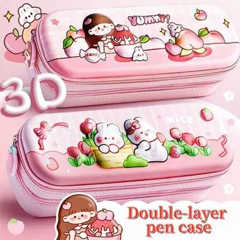 3D Kawaii пенал EVA большой емкости водонепроницаемый легкий пенал для школьных принадлежностей канцелярская сумка