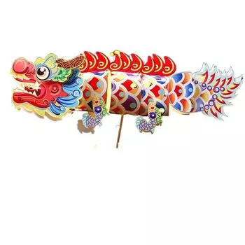 3D Koi Dragon Dance Lantern DIY Lantern Material Kit Middle Autumn Festival Lantern Moon Festival Style D