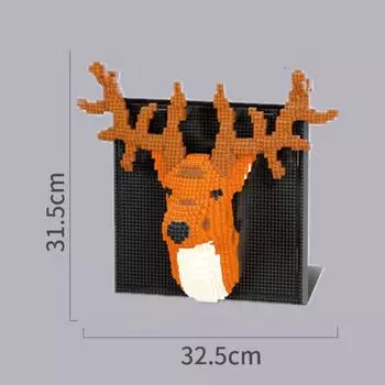 3D Конструктор Животные Слон Тигр Китайский Дракон Сделай сам Настенные росписи Декорации Орнаменты Кирпичики Головоломка Тигр Игрушки Основа Дети Взрослый олений