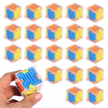 3D-лабиринт Мини-куб 3D-лабиринт 3D-головоломка Игрушка-приз Лабиринт-куб Брелок Фестиваль (20 шт.)