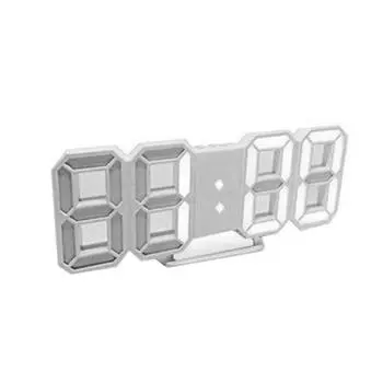 3D светодиодная цифровая стена 45650 часов дисплей часы повтор будильника Главная белый