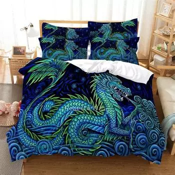 3D Long Bedding Set Queen Bedding Home Textiles Bedclothes Santa Duvet Cover Juego De Cama Duvet Cover Set EU Single 135x200cm