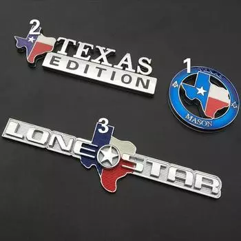 3D металлическая эмблема Lone Star Texas Edition, наклейки на автомобиль для Wrangler Liberty Grand Cherokee Patriot Renegade Compass 1