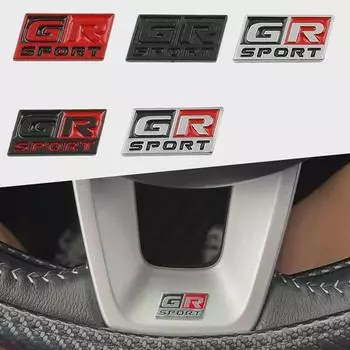 3D металлическая наклейка с логотипом GR SPORT, эмблема на руль, декоративный значок центральной консоли, наклейки для игрушки-ota Corolla Prius RAV4 Camry