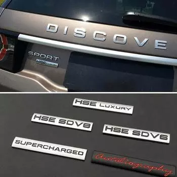 3D металлические наклейки на кузов автомобиля, эмблема на багажник для Discovery Evoque Freelander 1 2 3 4 Аксессуары C