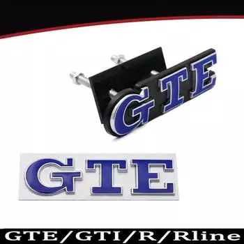 3D-металлический GTE-стайлинг, значок на передней решетке автомобиля, наклейка на заднюю дверь автомобиля R line / Sticker серебряный