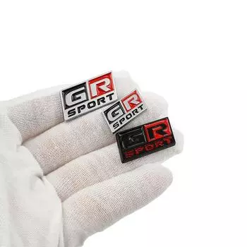 3D металлический логотип GR SPORT, эмблема на руле, украшение на центральной консоли, эмблема GR SPORT, интерьер автомобиля, бейджи, наклейки для Bright Silver 2.2CM